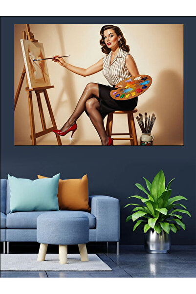 KanvasSepeti Εικόνα σε καβαλέτο Υψηλής ποιότητας ελαιογραφία Με υφή Καμβάς γι...