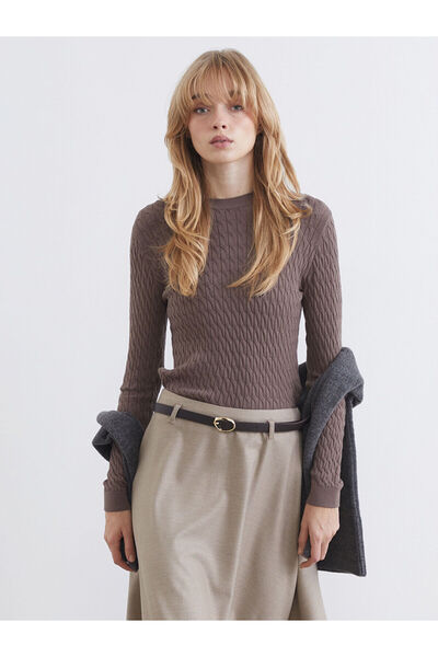 LC Waikiki Pulover de tricotat pentru femei Özmarka New Season guler rotund c...