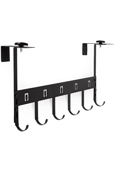 STOREMAX Ayarlanabilir Kapı Arkası Askılık Metal (1 ADET) | 6 Kancalı Kapı Üs...