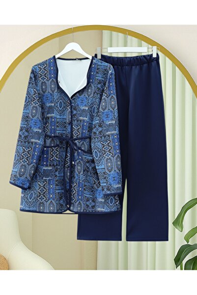 HİJABAYA Σετ κατάδυσης με δεμένη ζώνη στη μέση, διπλές τσέπες και σχέδια