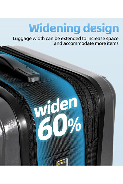 AZZHAAR 20 inch Fashion Travel Luggage, Premium ABS Material & Silent Spinner Wheels Simple Lining Design