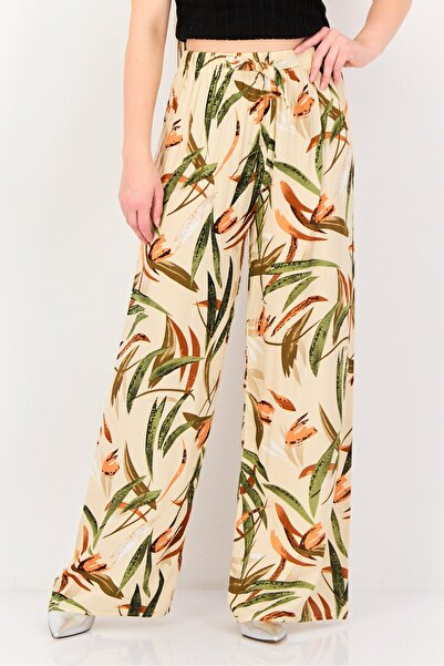Happiness İstanbul Women Regular Fit Allover Print Palazzo Pants, Multicolor