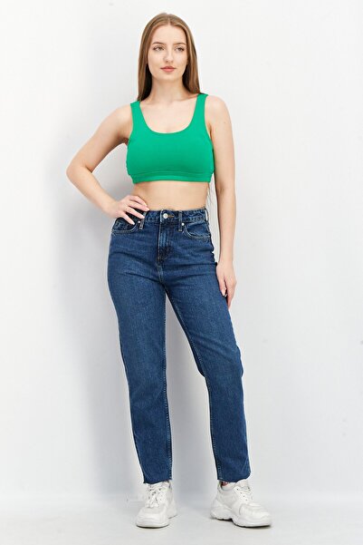 Don't Call Me Jennyfer Women Scoop Neck Sleeveless Plain Bralette Top, Green