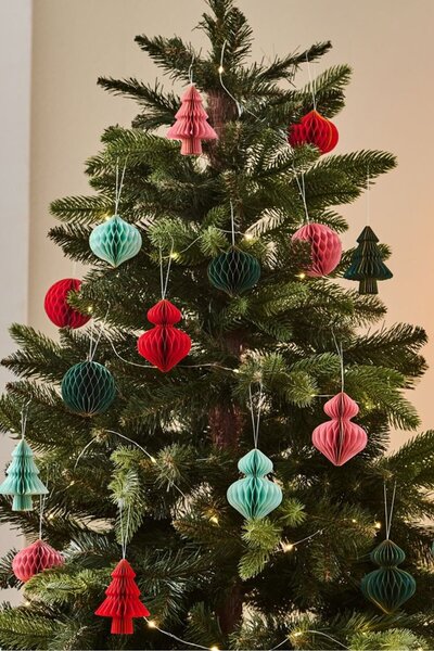 Tchibo Set OF 4 Christams Tree Decorations Oranaments, Red