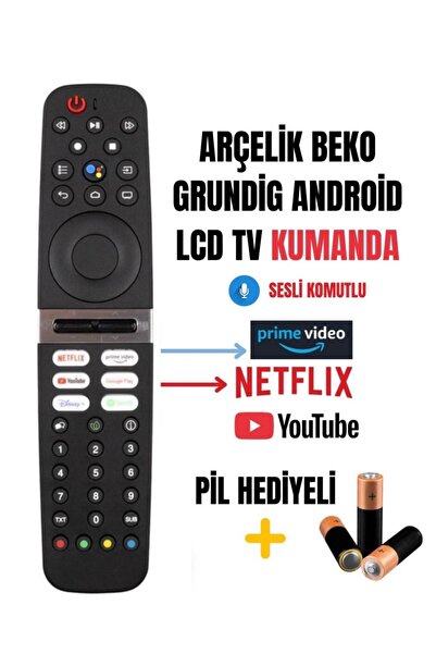 ArçelikBeko Grundig lcd tvlere uyumlu ses komutlu kumanda