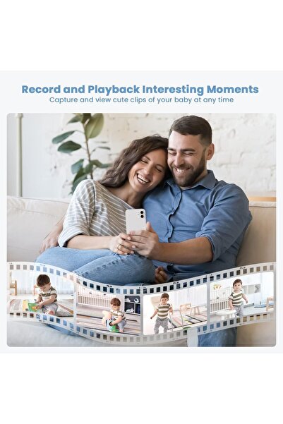 CRONY 2PCS Audio Baby Monitor 1TM-1MN — Dual 2K Cameras, 5" Split Display, 360° Indoor, Night Vis