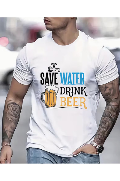 CACTUS COLLECTION Beer Humor T-Shirt Print