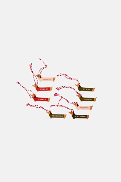 Muy Mucho Merry Christmas 8 Etiquesttes Pet Lover Labels, Multicolor
