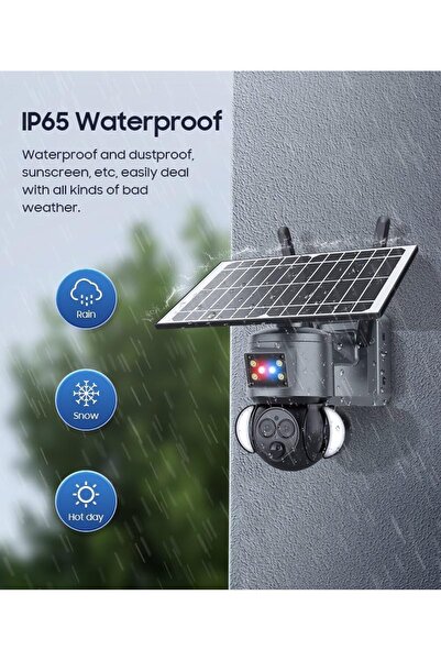 Generic CRONY ST-558-6MP-12X-4G Dual Lens Zoom Solar Battery Camera