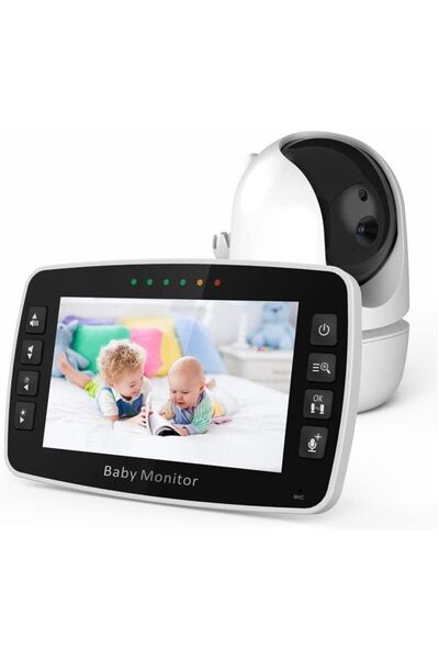 Generic CRONY SM430A 4.3in LCD Baby Monitor - Color Display, Night Vision, Smart Zoom, PTZ