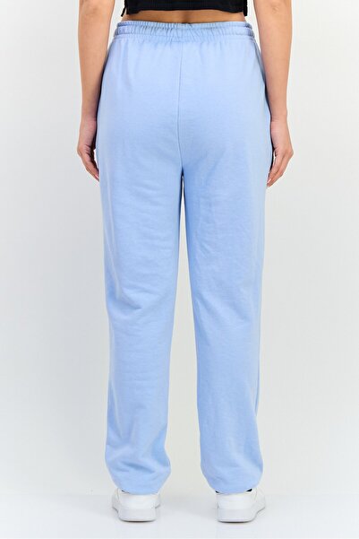 Juicy Couture Women Regular Fit Brand Logo Jogger Pants, Light Blue
