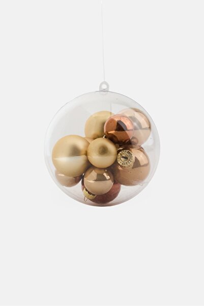Muy Mucho 12 Piece Mini Hanging Ball, Gold