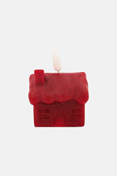 Muy Mucho House Led Wax Candle, Red