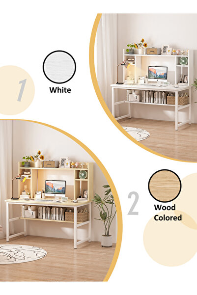 DASEN Study Desk with Shelves (110 x 50 x 126 cm)