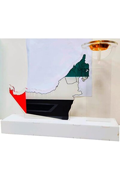 Generic Premium Acrylic Office Stand with Gold Bakhoor Burner, UAE-Themed Desk Decor, Corporate Gift