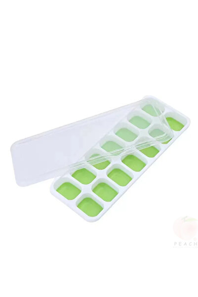 choice2 1pc green 14 Grid Ice Cube Tray Silicone Mold Square Ice Cube Tray Mold Ice Cube Maker Non-toxic Dur
