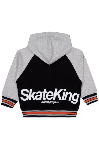Civil Boys Skate King Printed 2-5 Years Cardigan - Black 3-4 Years