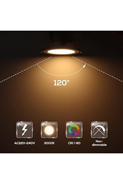 Generic 7W Adjustable LED Downlight – Directional Recessed Ceiling Light for Home & Office