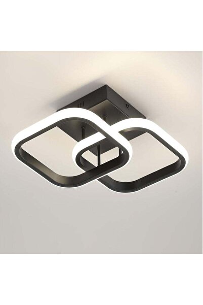 Arabest مصباح سقف LED صغير للممر، يستخدم في الشرفة والممر وغرفة النوم والحمام والمطبخ (أسود)