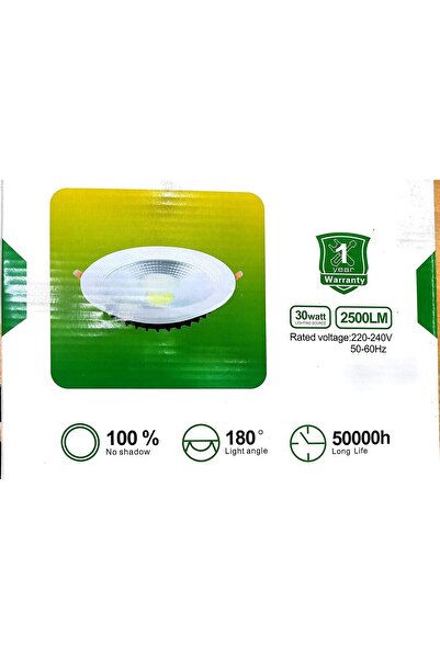 Generic LED Recessed Downlight, 30W High Brightness Ceiling Light Fixture, Energy-Efficient