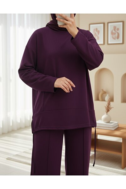 Modamorfo Σετ με φούστα με κορδόνια και μακρύ πίσω μέρος - Δαμασκηνί