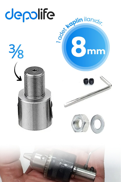 Depolife 8mm Motor Mili Kaplin Vida Seti Okul Proje Ödev Hobi Uygulama 3/8mm ...