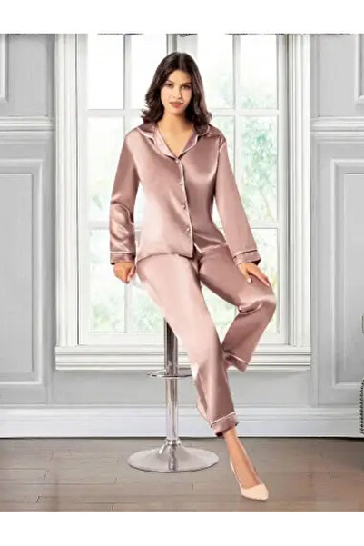 zahyat Dark pink silk pajamas