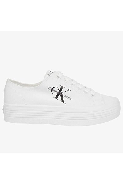 Calvin Klein Jeans Vult Flatform Essential Mono Womens Sneaker Women's Casual Sports Shoes White