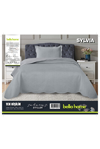Bella Home Sylvia Bedspread Single Size Gray