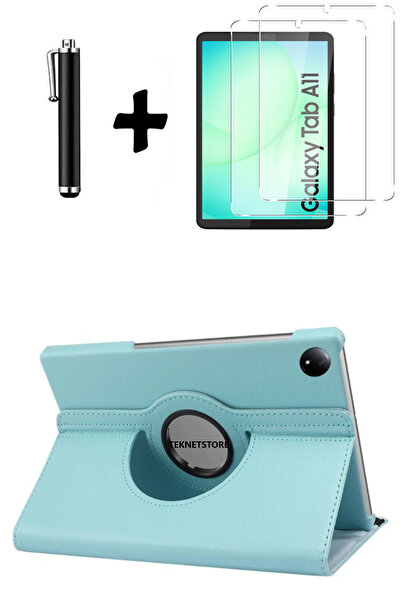 TEKNETSTORE For Samsung Galaxy Tab A11 8.7 2025 Case Screen Protector Pen Set 360 Rotatable Protective Front Back Cover