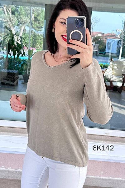 İnce Topuk Starry Cotton Knitwear Blouse 6K142