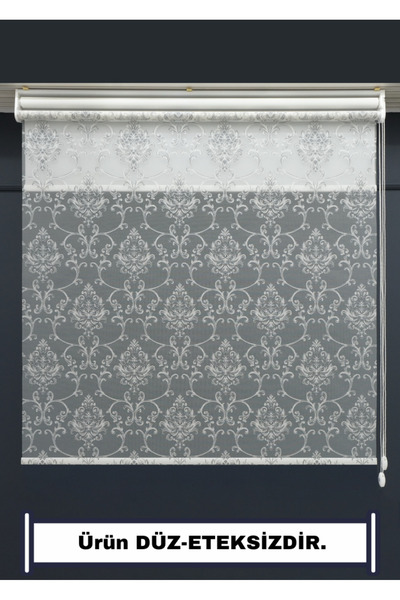 ESDEH Çift Mekanizmalı TÜL+STOR Güneşlik Perde - Çiftli Sistem - 2 Perde TEK ...