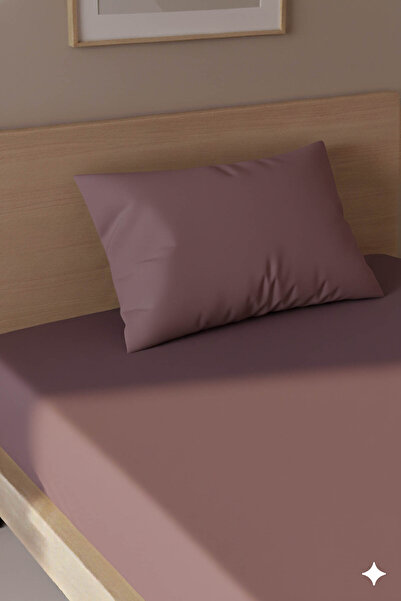 FAVORA 100% Cotton Ranforce Premium Single Bed Sheet Set - Dusty Rose