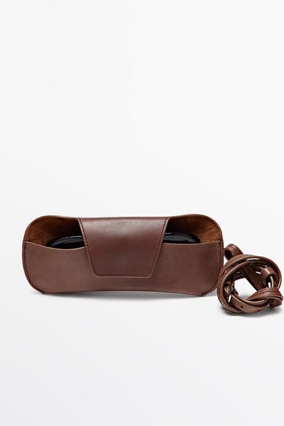Massimo Dutti Napa deri güneş gözlüğü kılıfı