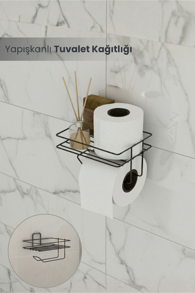 Orvila Клейка чорна туалетна паперова коробка Металевий тримач для туалетного...