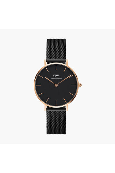 Daniel Wellington 32 MM Black Analog Stainless Steel Strap Watch - DW00100201