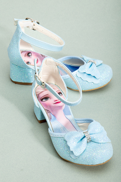 NeSe Shoes Pantofi cu toc prințesă cu fundă pentru fetiță