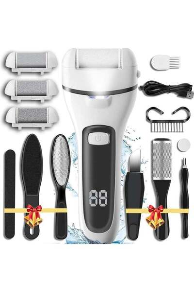 Generic Leon Home Electric Feet Callus Remover — 18-in-1 Rechargeable Pedicur...