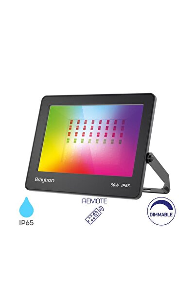 Braytron PROIECTOR LED CF 50W RGB D IP65 NEGRU