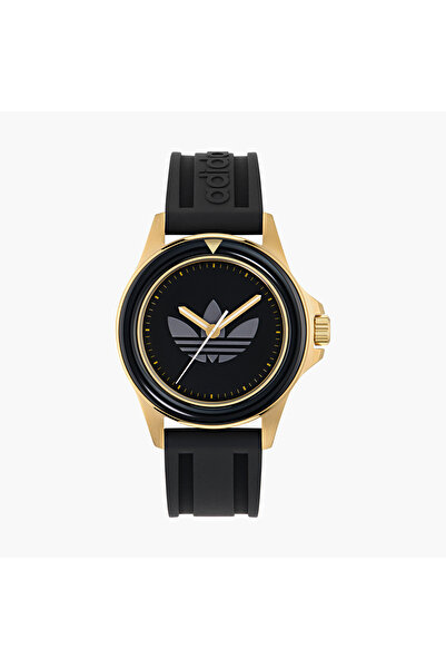 adidas ساعة تناظرية سوداء بسوار من الفولاذ المقاوم للصدأ مقاس 44 مم | AOFH24507