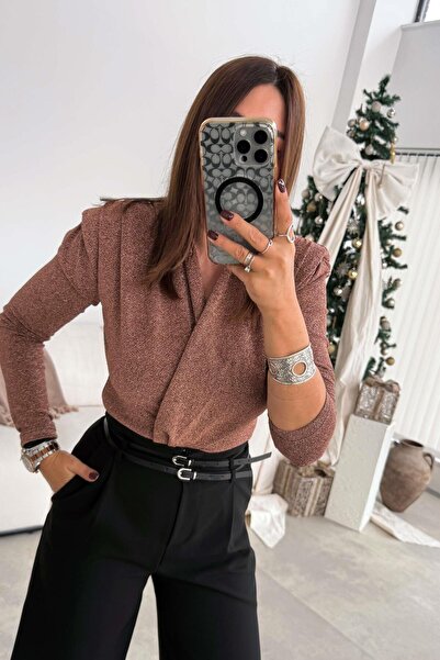 ELVAN TOLON Body din cupru argintiu din pernițe pentru umeri piese