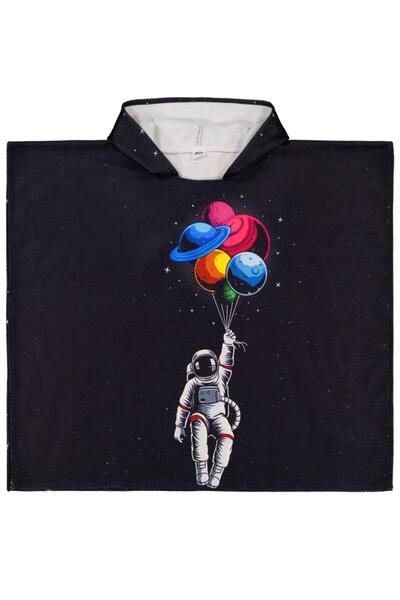 Civil Boys Astranot Printed Poncho - Navy Blue Standard