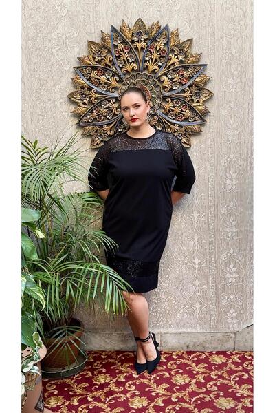 RMG Payet Paneled Plus Size Dress Black