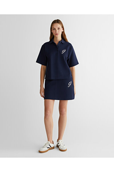 Gant Kadın Lacivert Logolu Etek