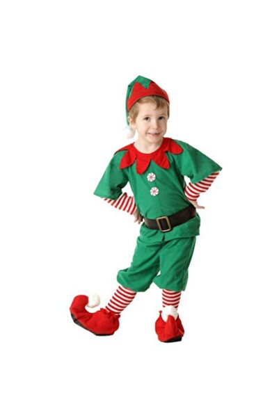 Cozevdnt Costum Craciun, Cozevdnt, Elf pentru Copii, Multicolor, 110cm