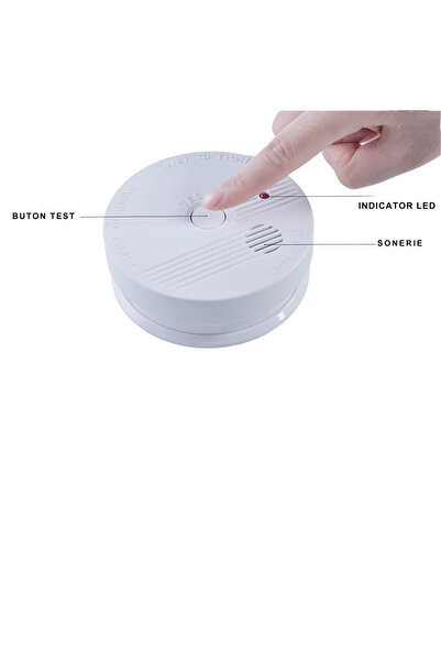 RONIC X Smoke Detector, RonicX, Photoelectric, ABS, installation kit included, 85 dB, Ø102 mm x H38 mm, 128g, white
