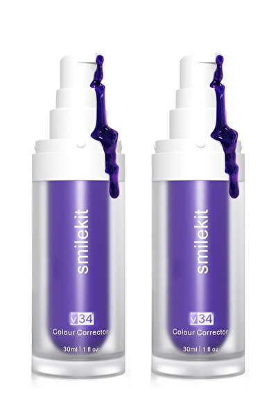 Smilekit معجون أسنان أرجواني، معزز لتبييض الأسنان، مصحح للون الأسنان لإزالة بقع الأسنان، 30 مل/القطعة