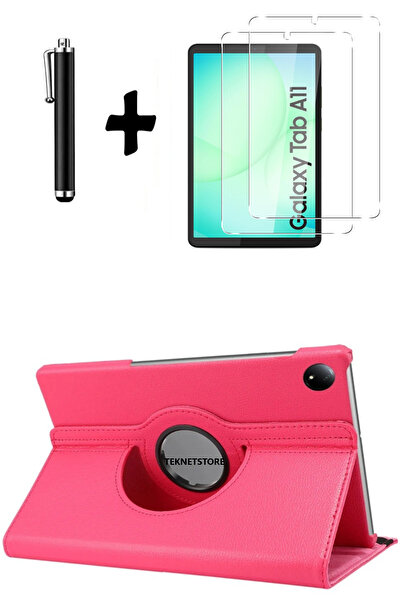 TEKNETSTORE For Samsung Galaxy Tab A11 8.7 2025 Case Screen Protector Pen Set 360 Rotatable Protective Front Back Cover