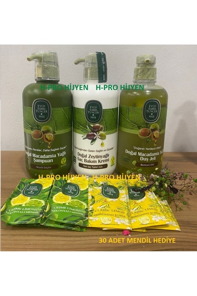 Eyüp Sabri Tuncer BOYALI SAÇLAR İÇİN MACADAMİA YAĞLI ŞAMPUAN VE DUŞ JELİ, SAÇ...