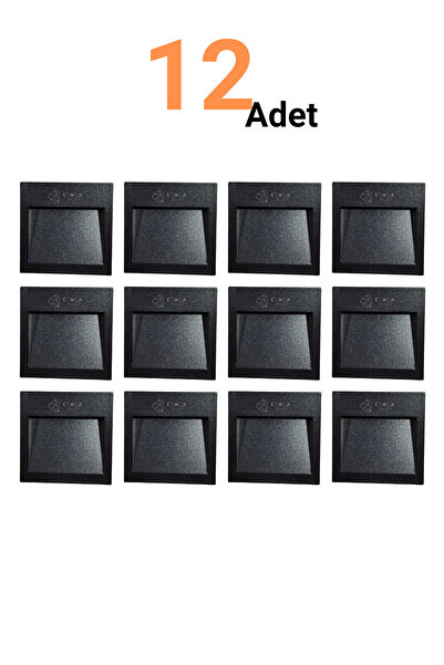 Ema Dükkan 12 ADET Koridor Merdiven Aydınlatma Armatürü 2W 3000K IP44 160 Lüm...